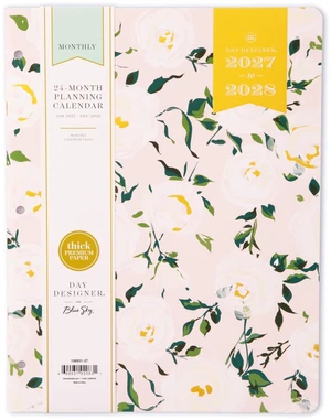 2027 24-Month Monthly Planner Calendar, 8.5"x11", Coming Up Roses January 2027 - December 2028, Flexible Cover, Stapled Binding, Day Designer 2027 24-Month Monthly Planner Calendar, 8.5"x11", Coming Up Roses January 2027 - December 2028, Flexible Cover, Stapled Binding, Day Designer