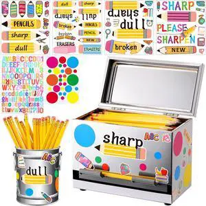 8 Pcs Pencil Dispenser for Classroom Stainless Steel, Silver Sharp Dull Pencil Holder Classroom, Letter Stickers, Metal Desk Organizer, Back to School Teacher Supplies, Pencil Parking 8 Pcs Pencil Dispenser for Classroom Stainless Steel, Silver Sharp Dull Pencil Holder Classroom, Letter Stickers, Metal Desk Organizer, Back to School Teacher Supplies, Pencil Parking