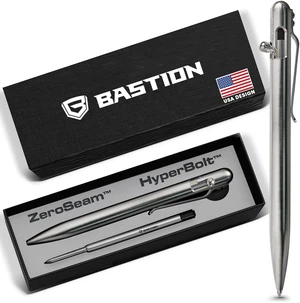 Bolt Action Pen, Stainless Steel Silver Slim, HyperBolt & ZeroSeam EDC Pen, Refillable Metal Writing Pen, Premium Graduation Gift, Executive Pocket Pen Bolt Action Pen, Stainless Steel Silver Slim, HyperBolt & ZeroSeam EDC Pen, Refillable Metal Writing Pen, Premium Graduation Gift, Executive Pocket Pen