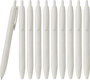 Uni Jetstream Single Ballpoint Pen, Equipped with 0.5mm Lite Touch Ink (Black), Shell White, SXNLS05.1, Set of 10 Uni Jetstream Single Ballpoint Pen, Equipped with 0.5mm Lite Touch Ink (Black), Shell White, SXNLS05.1, Set of 10