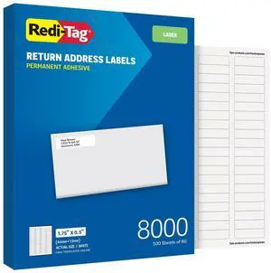 0.5" x 1.75" Address Labels, 8000 per Pack, White, Laser Printer Labels, 1/2" x1-3/4, Self-Adhesive, Permanent Stick, Smudge-Resistant, Perfect for Mailing, Office, and Home Use 0.5" x 1.75" Address Labels, 8000 per Pack, White, Laser Printer Labels, 1/2" x1-3/4, Self-Adhesive, Permanent Stick, Smudge-Resistant, Perfect for Mailing, Office, and Home Use