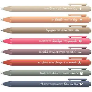 80 Pcs Spanish Bible Verse Pens Christian Ballpoint Pens Inspirational Quotes Writing Tool Small Retractable Tiny Black Ink Religious Gifts for Women Men Office School (Light Color) 80 Pcs Spanish Bible Verse Pens Christian Ballpoint Pens Inspirational Quotes Writing Tool Small Retractable Tiny Black Ink Religious Gifts for Women Men Office School (Light Color)