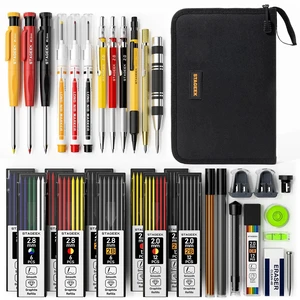 34 Pack Carpenter Pencils with Sharpener Carpenter Pencil Set with Deep Hole Long-Nib Markers, Woodworking Tool & Construction Pencils for Architect, DIY with Case 34 Pack Carpenter Pencils with Sharpener Carpenter Pencil Set with Deep Hole Long-Nib Markers, Woodworking Tool & Construction Pencils for Architect, DIY with Case
