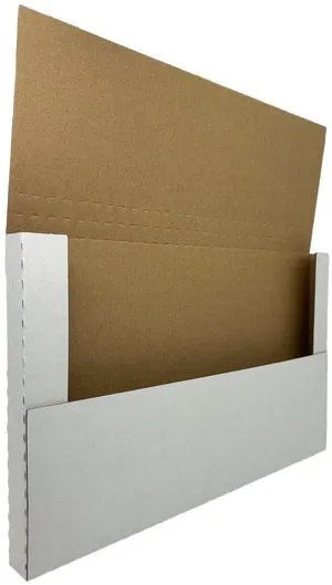 50 Pack 14 1/8" x 8 5/8" x 1" Cardboard Easy-Fold Shipping Box Mailers, Legal-Size Height Adjustable for Documents, White (EM1481) 50 Pack 14 1/8" x 8 5/8" x 1" Cardboard Easy-Fold Shipping Box Mailers, Legal-Size Height Adjustable for Documents, White (EM1481)