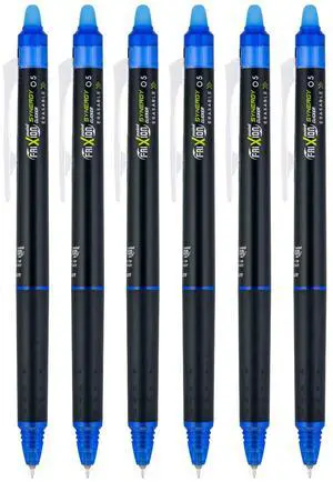 FriXion Synergy Clicker Retractable & Erasable Gel Ink Pens, 0.5mm Extra Fine Point, Blue Ink, 6-pack FriXion Synergy Clicker Retractable & Erasable Gel Ink Pens, 0.5mm Extra Fine Point, Blue Ink, 6-pack