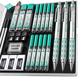 3 Pack Blocky Gear 2.0 mm Metal Mechanical Pencils Set with Case Drafting Pencil with 13 Tubes 2mm Lead Refills (HB 2B 2H 4B 4H 6B & Colors), Erasers for Carpenter Writing Drawing 3 Pack Blocky Gear 2.0 mm Metal Mechanical Pencils Set with Case Drafting Pencil with 13 Tubes 2mm Lead Refills (HB 2B 2H 4B 4H 6B & Colors), Erasers for Carpenter Writing Drawing