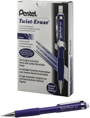 Twist-Erase III Mechanical Pencil, (0.7mm), Navy Blue Barrel Twist-Erase III Mechanical Pencil, (0.7mm), Navy Blue Barrel