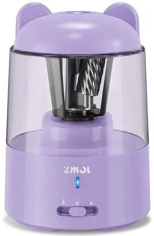 Rechargeable Electric Pencil Sharpener for Colored Pencils Purple Automatic Stop 3 Modes To Choose Quick Charge Classroom/Home use Rechargeable Electric Pencil Sharpener for Colored Pencils Purple Automatic Stop 3 Modes To Choose Quick Charge Classroom/Home use