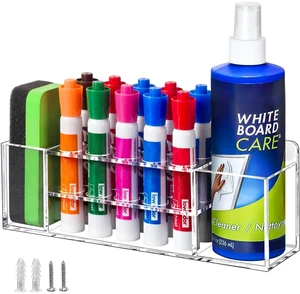 Wall Mounted Magnetic Dry Erase Marker Holder for White Board Acylic Strong Magnet Pen Holder for Fridge&Refrigerator, Pencil Holder for Classroom, Office, Locker Organizer Accessories Wall Mounted Magnetic Dry Erase Marker Holder for White Board Acylic Strong Magnet Pen Holder for Fridge&Refrigerator, Pencil Holder for Classroom, Office, Locker Organizer Accessories