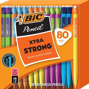 Xtra Strong Mechanical Pencils, 0.9 mm for Smooth Dark Lines, 80-Count Assorted Colored Barrels, Thick Point for Smooth Dark Lines Xtra Strong Mechanical Pencils, 0.9 mm for Smooth Dark Lines, 80-Count Assorted Colored Barrels, Thick Point for Smooth Dark Lines