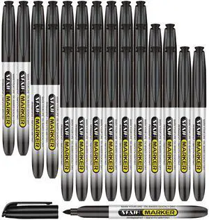 Black Permanent Markers Bulk, 30 Pack Fine Point, Waterproof Smooth 1s Quick Drying, Long-Lasting, Ideal for Office, School, Warehouse, Business, Logistics, Use on Paper Plastic Metal Cardboard Black Permanent Markers Bulk, 30 Pack Fine Point, Waterproof Smooth 1s Quick Drying, Long-Lasting, Ideal for Office, School, Warehouse, Business, Logistics, Use on Paper Plastic Metal Cardboard