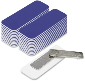 Blue Name Tag Blanks 25 Pack, 1" x 3", Round Corners, Plastic DIY Engravable Badges with Magnetic Backing Badges Blue Name Tag Blanks 25 Pack, 1" x 3", Round Corners, Plastic DIY Engravable Badges with Magnetic Backing Badges