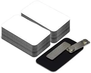 White Name Tag Blanks 25 Pack, 1.5" x 3", Round Corners, Durable Plastic Badges with Magnetic Backing for Office & Events Badges White Name Tag Blanks 25 Pack, 1.5" x 3", Round Corners, Durable Plastic Badges with Magnetic Backing for Office & Events Badges
