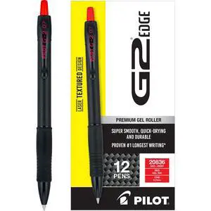 G2 Edge Red Pens, 12ct box, Fine Point 0.7 mm G2 Edge Red Pens, 12ct box, Fine Point 0.7 mm