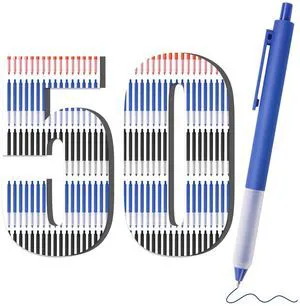 50 Pack 1.0mm Quick Dry Ballpoint Pens,20 Black 20 Blue 10 Red Ink Medium Point Pen Bulk, Smooth Writing, Fast Dry, No Bleed for Journaling Note Taking, Home School Office Supplies 50 Pack 1.0mm Quick Dry Ballpoint Pens,20 Black 20 Blue 10 Red Ink Medium Point Pen Bulk, Smooth Writing, Fast Dry, No Bleed for Journaling Note Taking, Home School Office Supplies