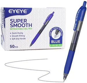 G-103 Retractable Gel Pen 0.5mm, 50 Pack Extra Fine Point Blue Ink Pens Quick Drying, Ballpoint Pen Fine Point Smooth Writing Pens for for Office School Supplies G-103 Retractable Gel Pen 0.5mm, 50 Pack Extra Fine Point Blue Ink Pens Quick Drying, Ballpoint Pen Fine Point Smooth Writing Pens for for Office School Supplies