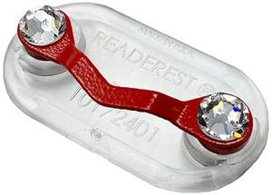 Magnetic Eyeglass Holder, ID Badge Holder, Made in USA, Red with Crystals Magnetic Eyeglass Holder, ID Badge Holder, Made in USA, Red with Crystals