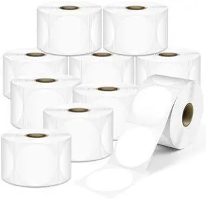 L LIKED 2" Round Direct Thermal Labels 7500 Strong Adhesive Labels 10 Rolls, 750 Labels/Roll, BPA Free, Block Old Information, Perforated, Compatible with Most Desktop Printers L LIKED 2" Round Direct Thermal Labels 7500 Strong Adhesive Labels 10 Rolls, 750 Labels/Roll, BPA Free, Block Old Information, Perforated, Compatible with Most Desktop Printers