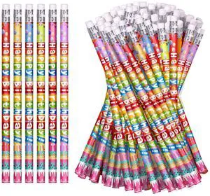 72 Pcs Happy Birthday Pencils Colorful Birthday Pencil for Students Teacher Wooden Pencils with Erasers Birthday Party Supplies, 6 Style(72) 72 Pcs Happy Birthday Pencils Colorful Birthday Pencil for Students Teacher Wooden Pencils with Erasers Birthday Party Supplies, 6 Style(72)
