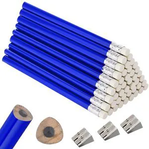 48 Pcs Large Pencils 3 Sharpeners,Blue+silver,Triangle Jumbo Thick Grip, Preschoolers Kindergarten Beginners, My First Pencil Set, Easy Hold Kids School Writing Practice Supplies 48 Pcs Large Pencils 3 Sharpeners,Blue+silver,Triangle Jumbo Thick Grip, Preschoolers Kindergarten Beginners, My First Pencil Set, Easy Hold Kids School Writing Practice Supplies
