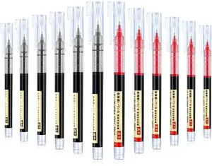 12 Pcs Rolling Ball Pen 0.5 mm Japanese Pen,Black and Red Quick Dry Ink Gel Pens, Extra Fine Point, Liquid Ink for Smooth Writing, Back to School Supplies, Ideal for Office Student 12 Pcs Rolling Ball Pen 0.5 mm Japanese Pen,Black and Red Quick Dry Ink Gel Pens, Extra Fine Point, Liquid Ink for Smooth Writing, Back to School Supplies, Ideal for Office Student
