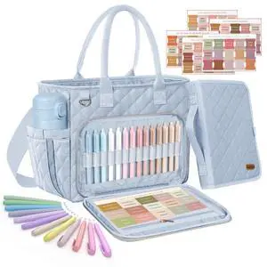 Large Bible Bag with Bible Cover Case for Women, Quilted Bible Tote Bag Church Bag Bible Carrying Case with Study Supplies & Shoulder Strap, Christian Bible Gifts for Women Teacher Mom,Blue Large Bible Bag with Bible Cover Case for Women, Quilted Bible Tote Bag Church Bag Bible Carrying Case with Study Supplies & Shoulder Strap, Christian Bible Gifts for Women Teacher Mom,Blue