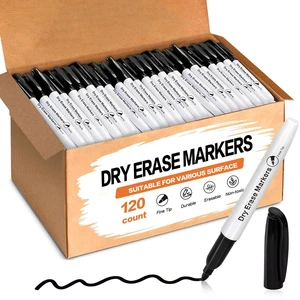 120 Pack Dry Erase Markers Bulk Black Whiteboard Markers Fine Tip Dry Pen Washable Wipe-Clean Back to School Supplies for Teacher Students Must-have For Classroom Home Office 120 Pack Dry Erase Markers Bulk Black Whiteboard Markers Fine Tip Dry Pen Washable Wipe-Clean Back to School Supplies for Teacher Students Must-have For Classroom Home Office
