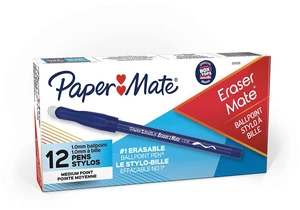 EraserMate Erasable Pens, Medium Point (1.0mm), Blue Ink, 12 Count - School Supplies, Allows for Quick Corrections EraserMate Erasable Pens, Medium Point (1.0mm), Blue Ink, 12 Count - School Supplies, Allows for Quick Corrections