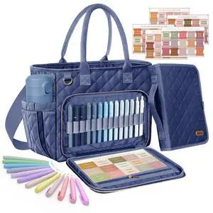 Large Bible Bag with Bible Cover Case for Women, Quilted Bible Tote Bag Church Bag Bible Carrying Case with Study Supplies & Shoulder Strap, Christian Bible Gifts for Women Teacher Mom, Navy Large Bible Bag with Bible Cover Case for Women, Quilted Bible Tote Bag Church Bag Bible Carrying Case with Study Supplies & Shoulder Strap, Christian Bible Gifts for Women Teacher Mom, Navy