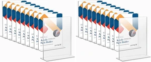 Acrylic Sign Holder 8.5 x 11, Plastic Frame Flyer Holder, Double Frames Clear Acrylic Display Stand for Store, Restaurant (20 pack) Acrylic Sign Holder 8.5 x 11, Plastic Frame Flyer Holder, Double Frames Clear Acrylic Display Stand for Store, Restaurant (20 pack)