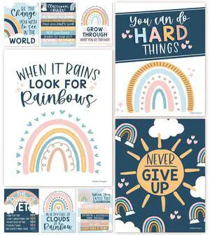 Motivational Poster for Classroom Decor Teacher Must Haves, Classroom Rules Boho Growth Mindset Posters, Inspirational Wall Decor Middle School, Elementary Bulletin Board Decorations Motivational Poster for Classroom Decor Teacher Must Haves, Classroom Rules Boho Growth Mindset Posters, Inspirational Wall Decor Middle School, Elementary Bulletin Board Decorations