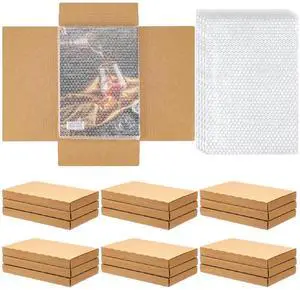 30 Pack Comic Book Mailers, Brown, 7.8 x 11 x 1.2 Inch with 30 Bubble Bags, Easy Fold Shipping Boxes, Height Adjustable, for Mailing Comic Book Photos Collectibles 30 Pack Comic Book Mailers, Brown, 7.8 x 11 x 1.2 Inch with 30 Bubble Bags, Easy Fold Shipping Boxes, Height Adjustable, for Mailing Comic Book Photos Collectibles