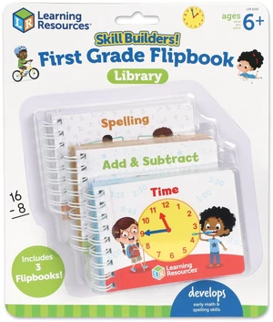 Skill Builders! First Grade Flipbook Library - 3 Pieces, Ages 6+, Math and Spelling Activities for Kids, First Grade Must Haves 0765023061932 Skill Builders! First Grade Flipbook Library - 3 Pieces, Ages 6+, Math and Spelling Activities for Kids, First Grade Must Haves 0765023061932