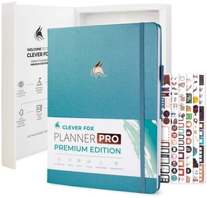 Planner PRO Premium, Undated Weekly, Daily, Budget, Aquamarine 8.5x11" Not dated, Eco leather hardcover, box, stickers, Detailed vision & goal setter, Weekly pages & Monthly calendars Planner PRO Premium, Undated Weekly, Daily, Budget, Aquamarine 8.5x11" Not dated, Eco leather hardcover, box, stickers, Detailed vision & goal setter, Weekly pages & Monthly calendars