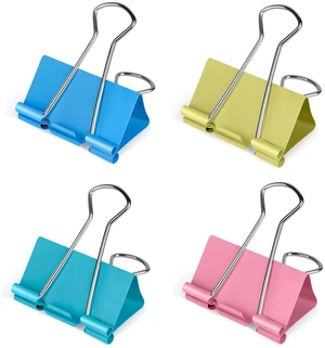 Extra Large Binder Clips 2 inch Length, (40 Pcs) Colorful Paper Clips Large for Office Extra Large Binder Clips 2 inch Length, (40 Pcs) Colorful Paper Clips Large for Office