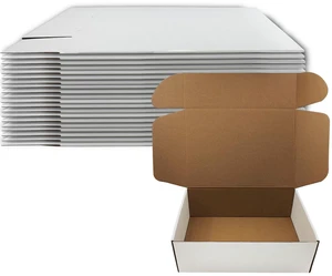 13x9x4 inch Shipping Boxes Set of 20, White Corrugated Cardboard Mailer Box Tuck Top, Easy Assembly, DIY Cardboard, Recyclable Mailer Boxes for Packaging Small Business and Book Literature Gift Giving 13x9x4 inch Shipping Boxes Set of 20, White Corrugated Cardboard Mailer Box Tuck Top, Easy Assembly, DIY Cardboard, Recyclable Mailer Boxes for Packaging Small Business and Book Literature Gift Giving