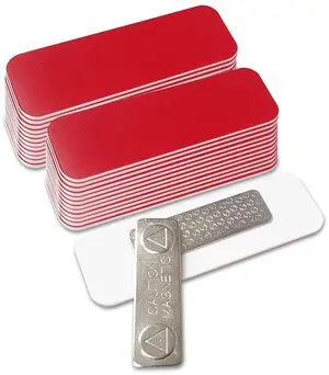 Red Name Tag Blanks 25 Pack, 1" x 3", Round Corners, Durable Plastic Engravable Badges with Magnetic Backing Badges Red Name Tag Blanks 25 Pack, 1" x 3", Round Corners, Durable Plastic Engravable Badges with Magnetic Backing Badges
