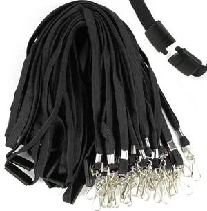 25 Pack Breakaway Lanyard with J-Hook Bulk Flat Lanyards for Name tag ID Badges 25 Pack Breakaway Lanyard with J-Hook Bulk Flat Lanyards for Name tag ID Badges