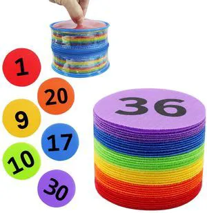 Carpet Markers with Numbers - 36 Pcs 4" Classroom Sitting Carpet Dot Number 1-36, Floor Rug Circles Marker Spot for Preschool Kindergarten Elementary Carpet Markers with Numbers - 36 Pcs 4" Classroom Sitting Carpet Dot Number 1-36, Floor Rug Circles Marker Spot for Preschool Kindergarten Elementary