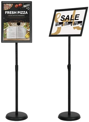 11 x 17 Inch Adjustable Pedestal Sign Holder Poster Stand, Heavy Duty Floor Standing Sign Holder Stand Aluminum Snap Open Display Frame for Vertical and Horizontal View Sign Displayed(Black) 11 x 17 Inch Adjustable Pedestal Sign Holder Poster Stand, Heavy Duty Floor Standing Sign Holder Stand Aluminum Snap Open Display Frame for Vertical and Horizontal View Sign Displayed(Black)