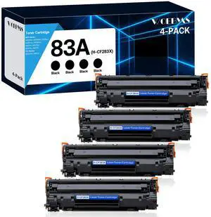 83A CF283A Black Toner Cartridge Compatible Replacement for HP 83A CF283A 83X CF283X for HP LaserJet Pro MFP M125nw M201dw M225dw M255dn M201n, 4-Pack 83A CF283A Black Toner Cartridge Compatible Replacement for HP 83A CF283A 83X CF283X for HP LaserJet Pro MFP M125nw M201dw M225dw M255dn M201n, 4-Pack