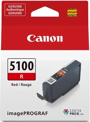 PFI-5100 Genuine Red Ink Tank, Compatible with ImagePROGRAF PRO-310 Printers PFI-5100 Genuine Red Ink Tank, Compatible with ImagePROGRAF PRO-310 Printers