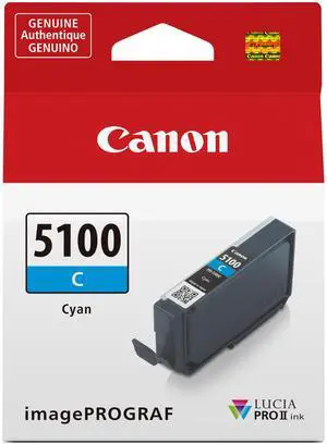 PFI-5100 Genuine Cyan Ink Tank, Compatible with ImagePROGRAF PRO-310 Printers PFI-5100 Genuine Cyan Ink Tank, Compatible with ImagePROGRAF PRO-310 Printers
