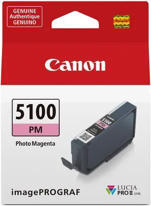 PFI-5100 Genuine Photo Magenta Ink Tank, Compatible with ImagePROGRAF PRO-310 Printers PFI-5100 Genuine Photo Magenta Ink Tank, Compatible with ImagePROGRAF PRO-310 Printers