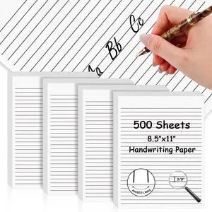 500 Sheets Handwriting Paper 0.375 Narrow Ruled 8.5x11 for 3rd Grade Up Spacing Raised Line Writing Paper Tactile Handwriting Paper Multi-Sensory Ruled Handwriting Tablet for 3rd Grade and Up 500 Sheets Handwriting Paper 0.375 Narrow Ruled 8.5x11 for 3rd Grade Up Spacing Raised Line Writing Paper Tactile Handwriting Paper Multi-Sensory Ruled Handwriting Tablet for 3rd Grade and Up