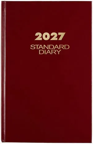 2027 Daily Planner, Standard Diary, 7.75" x 12" Journal, Hardcover, Red (SD3761327) 2027 Daily Planner, Standard Diary, 7.75" x 12" Journal, Hardcover, Red (SD3761327)