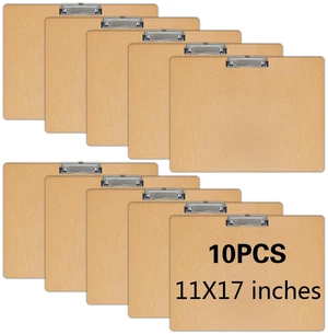 10 PCS Extra Large 11x17 Clipboard, Wood Cleats with Low Profile Clips for Drawing, Sketching, and Art Boards, Horizontal Wood Lapping, Landscape Layout (3Mm Thickness) (10Pack11x17 Clipboard) 10 PCS Extra Large 11x17 Clipboard, Wood Cleats with Low Profile Clips for Drawing, Sketching, and Art Boards, Horizontal Wood Lapping, Landscape Layout (3Mm Thickness) (10Pack11x17 Clipboard)