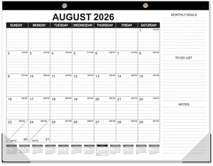 Large Desk Calendar 2026-2027, 19 Months, 22" x 17" Desktop Wall Calendar (Jun 2026-Dec 2027) with Julian Date To-do & Notes Monthly Goals for School Home Office Large Desk Calendar 2026-2027, 19 Months, 22" x 17" Desktop Wall Calendar (Jun 2026-Dec 2027) with Julian Date To-do & Notes Monthly Goals for School Home Office