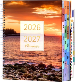 Planner 2026-2027 Daily Calendar Weekly Monthly Hourly Planners 18 Month July 2026-Dec 2027, 26-27 Hardcover Large Yearly Agenda with Stickers Tabs for Women Work Mom, 8.5 x 11 Planner 2026-2027 Daily Calendar Weekly Monthly Hourly Planners 18 Month July 2026-Dec 2027, 26-27 Hardcover Large Yearly Agenda with Stickers Tabs for Women Work Mom, 8.5 x 11