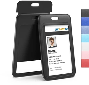 50 Pack Black Hard Plastic ID Badge Holders for Office, School, Work Key Cards 50 Pack Black Hard Plastic ID Badge Holders for Office, School, Work Key Cards